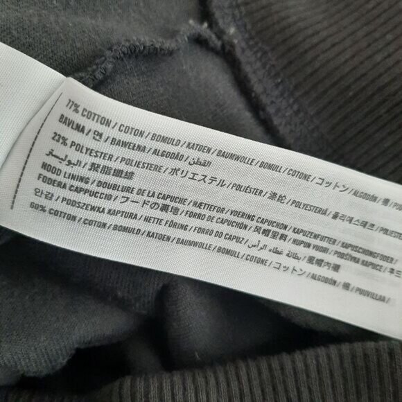 HOLLISTER Soft Velvet Full-Zip Hoodie Sweatshirt Jacket Black Sz S Flawed - Picture 12 of 12